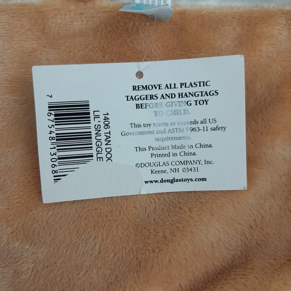 Douglas Baby Lil Snugglers Puppy Love Security Blanket Tan Dog Lovey 1406 NWT